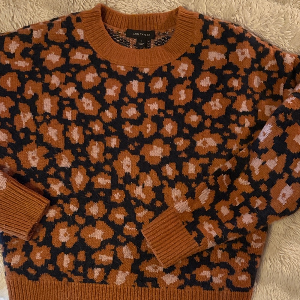 Ann Taylor womens Print Sweater